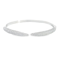 CZ Claw Paved Stone Bangle Bracelet