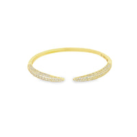 CZ Claw Paved Stone Bangle Bracelet