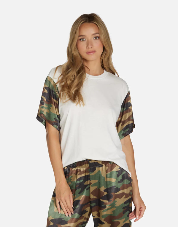Piscary Milk Camo Tee by Michael Lauren | Made in LA 100% Premium Cotton Machine Wash Cold, Lay Flat to Dry ML Signature Soft Jersey Knit Fabric | Alene Too located in Boca Raton, FL