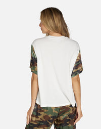 Piscary Milk Camo Tee by Michael Lauren | Made in LA 100% Premium Cotton Machine Wash Cold, Lay Flat to Dry ML Signature Soft Jersey Knit Fabric | Alene Too located in FL