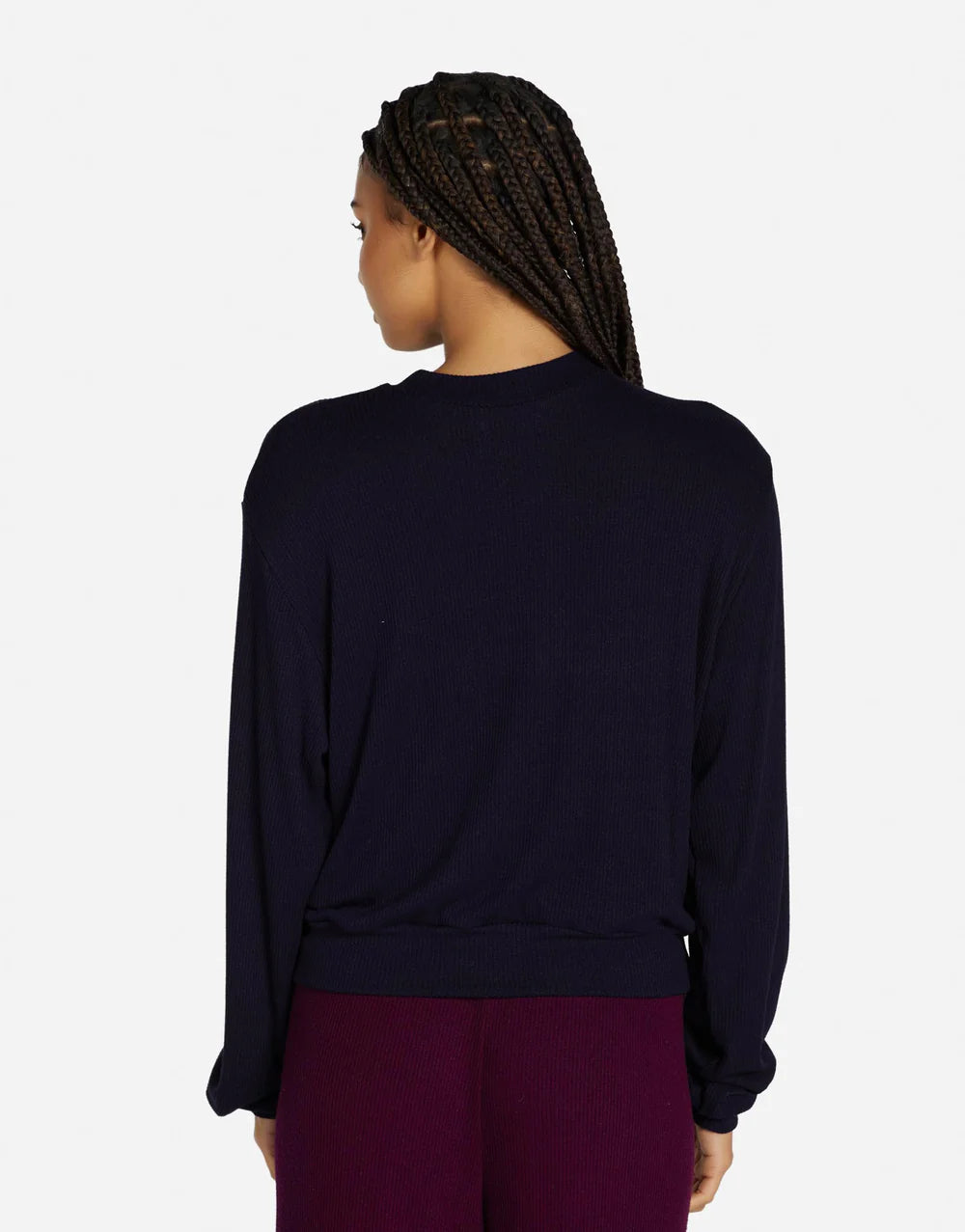 Hamish Crop Pullover by Michael Lauren | ML Signature Soft Sweater Knit Fabric Oversized/ Boyfriend Silhouette | Alene Too located in FL