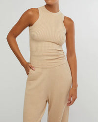 Cable Knit Tank by WeWoreWhat | Fitted to the body, this cable knit tank has a racer-neck silhouette | Alene Too in FL