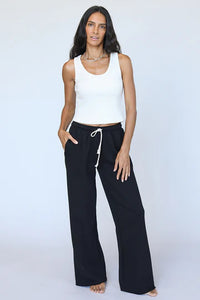 Hailey  Wide Leg sweatpant | Perfect White Tee | Alene Too located in Boca Raton FL